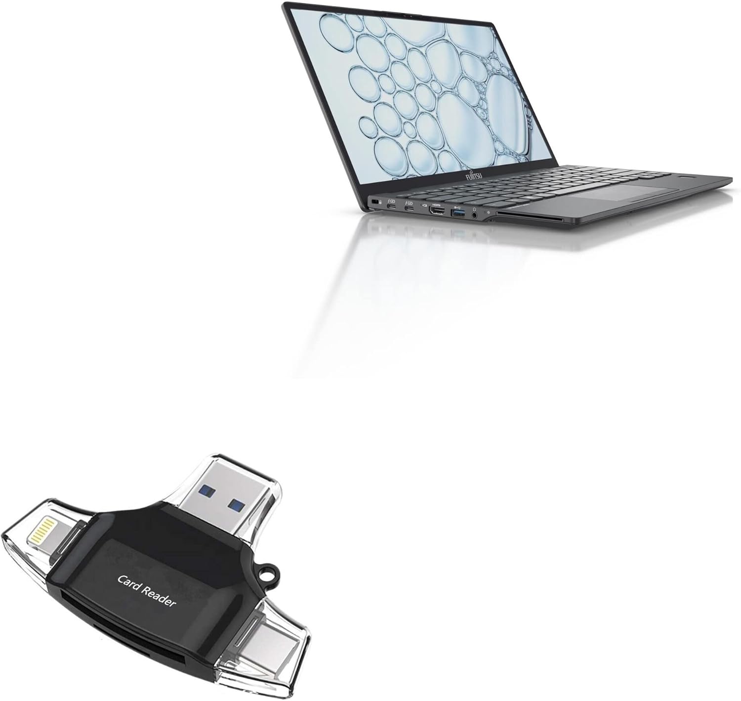 BoxWave Smart Gadget for Fujitsu LifeBook U9311 - SD/microSD Reader - Jet Black
