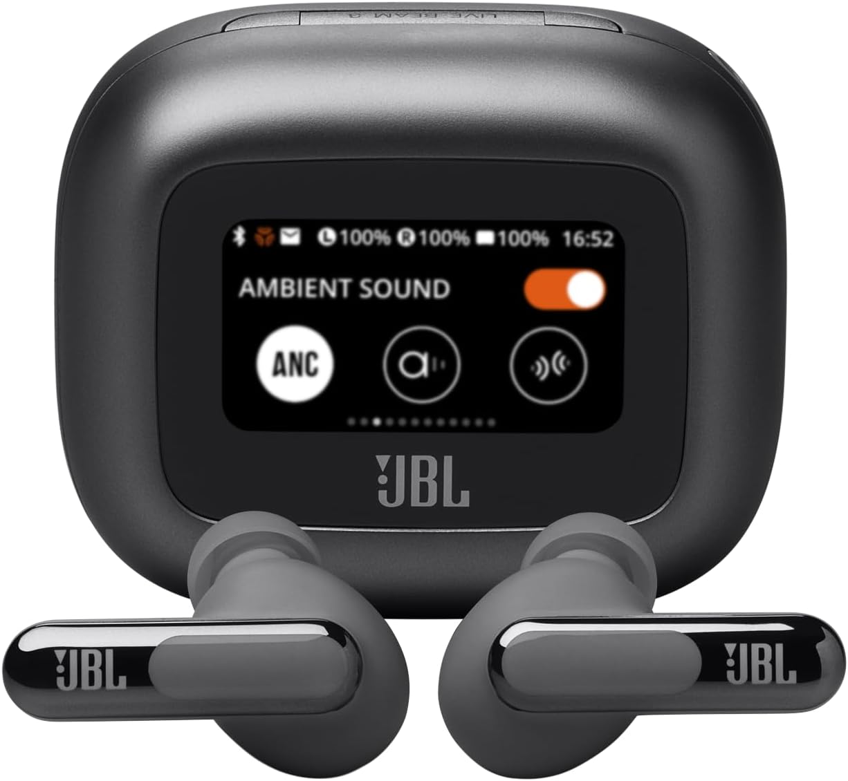 JBL Live Beam 3 - True Wireless Noise-Cancelling Earbuds, 48Hrs Playback, Wireless Charging, 6 Mics, Multi-Point, IP55 (Black)