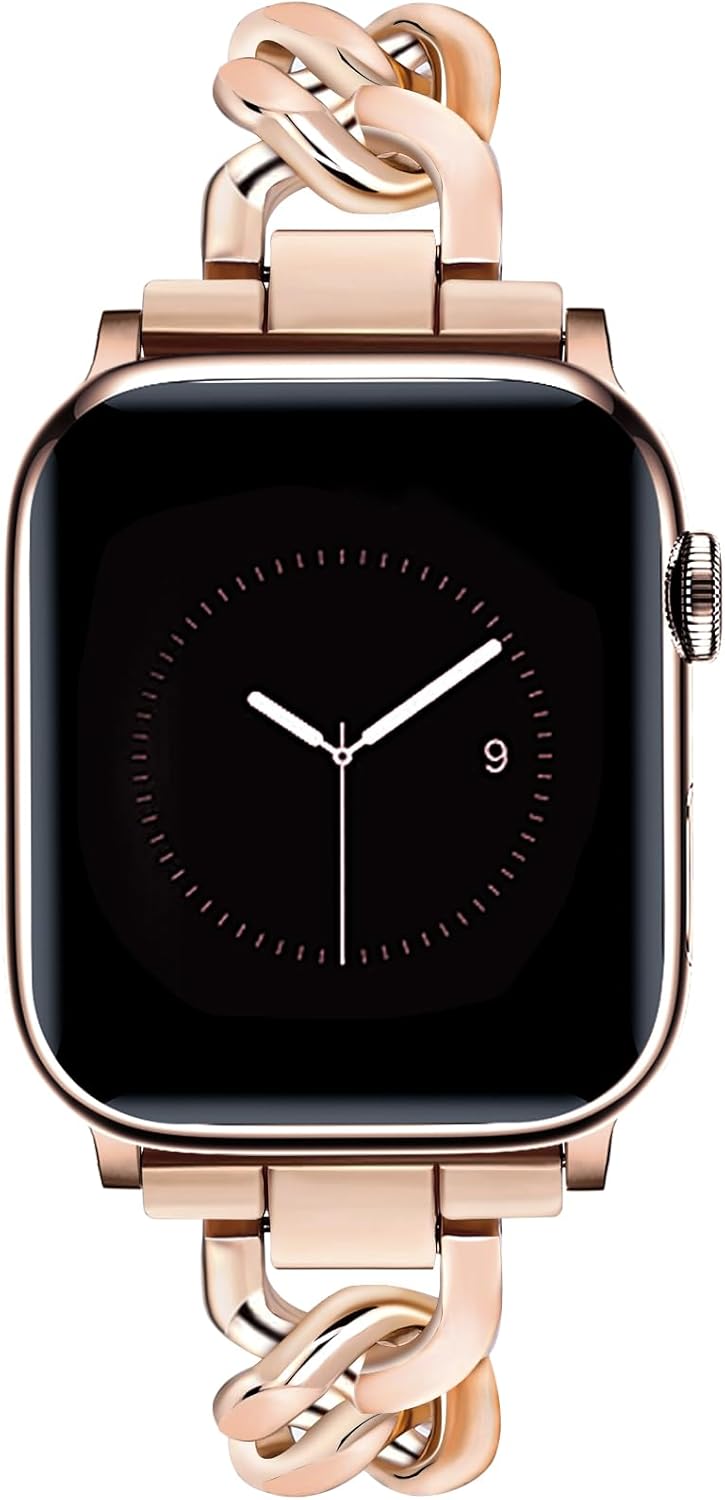 JR.DM Rose Gold Apple Watch Band 38-42mm, S10, iWatch Series 1-10, SE