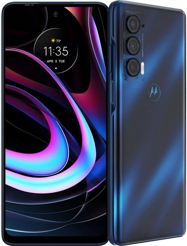 Motorola Moto Edge 5G UW 256GB Nebula Blue Verizon (Renewed)