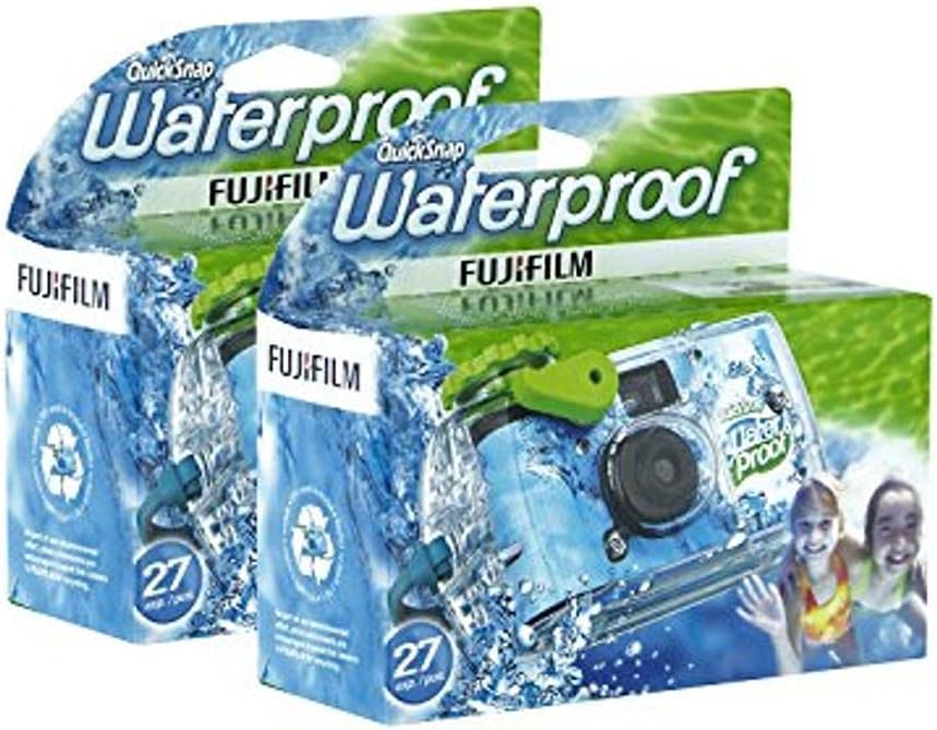 Fujifilm QuickSnap Waterproof Disposable 35mm Camera, 2-Pack