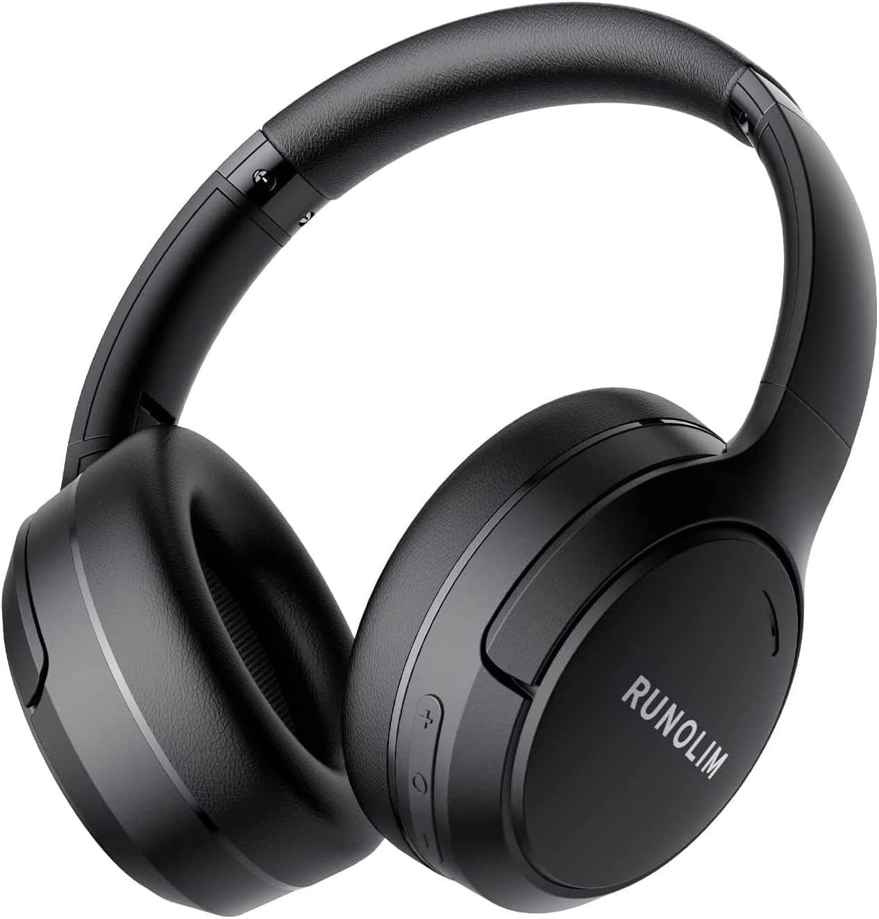 RUNOLIM Hybrid Active Noise Cancelling Headphones, Wireless Over Ear Bluetooth Headphones with Mic, 70H Playtime, Foldable, HiFi Audio, Deep Bass