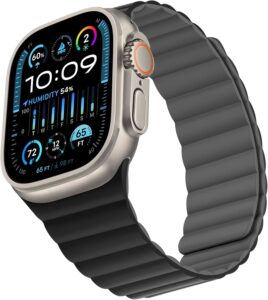 Apple Watch Band 49 46 45 44 42mm, Magnetic Silicone Strap for iWatch Ultra SE Series