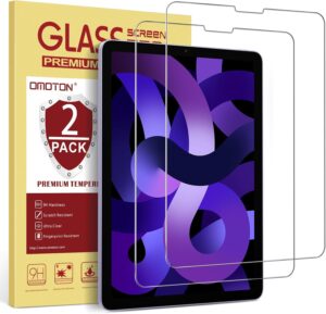 OMOTON iPad Air 5/4 & Pro 11 Screen Protector, 2 Pack - Tempered Glass
