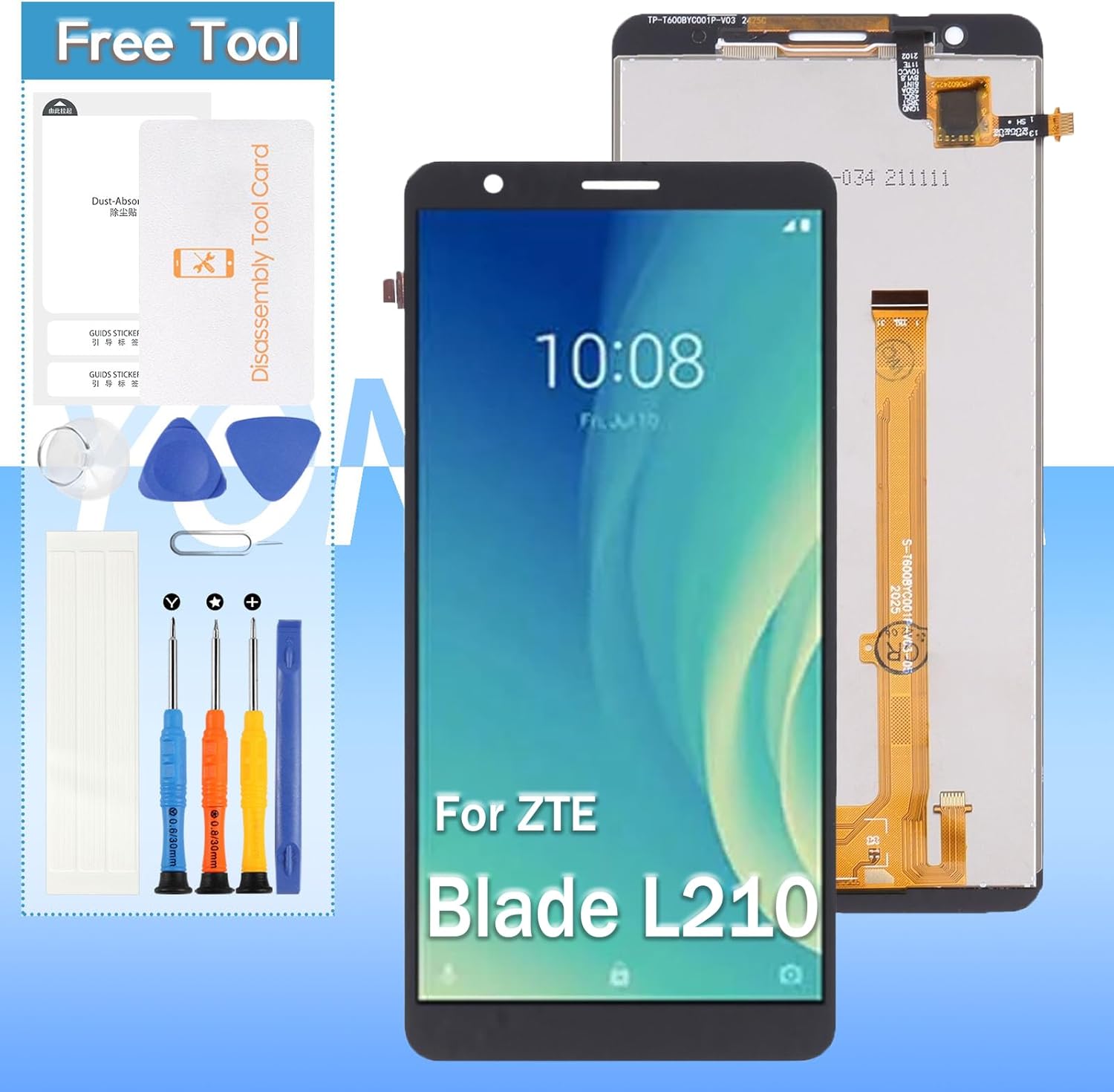 Yondista LCD Screen Replacement for ZTE Blade L210 Display Assembly | Black | Tools