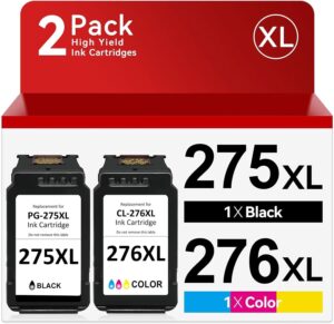 PG-275XL/CL-276XL Compatible for Canon Ink 275 & 276 Cartridges for PIXMA TS3500 TS3522 TR4720 TR4700 TR4722 TS3720