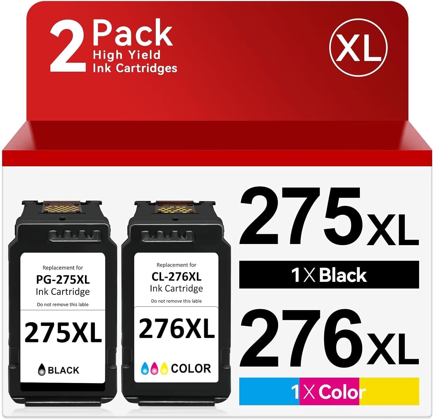 PG-275XL/CL-276XL Compatible for Canon Ink 275 & 276 Cartridges for PIXMA TS3500 TS3522 TR4720 TR4700 TR4722 TS3720
