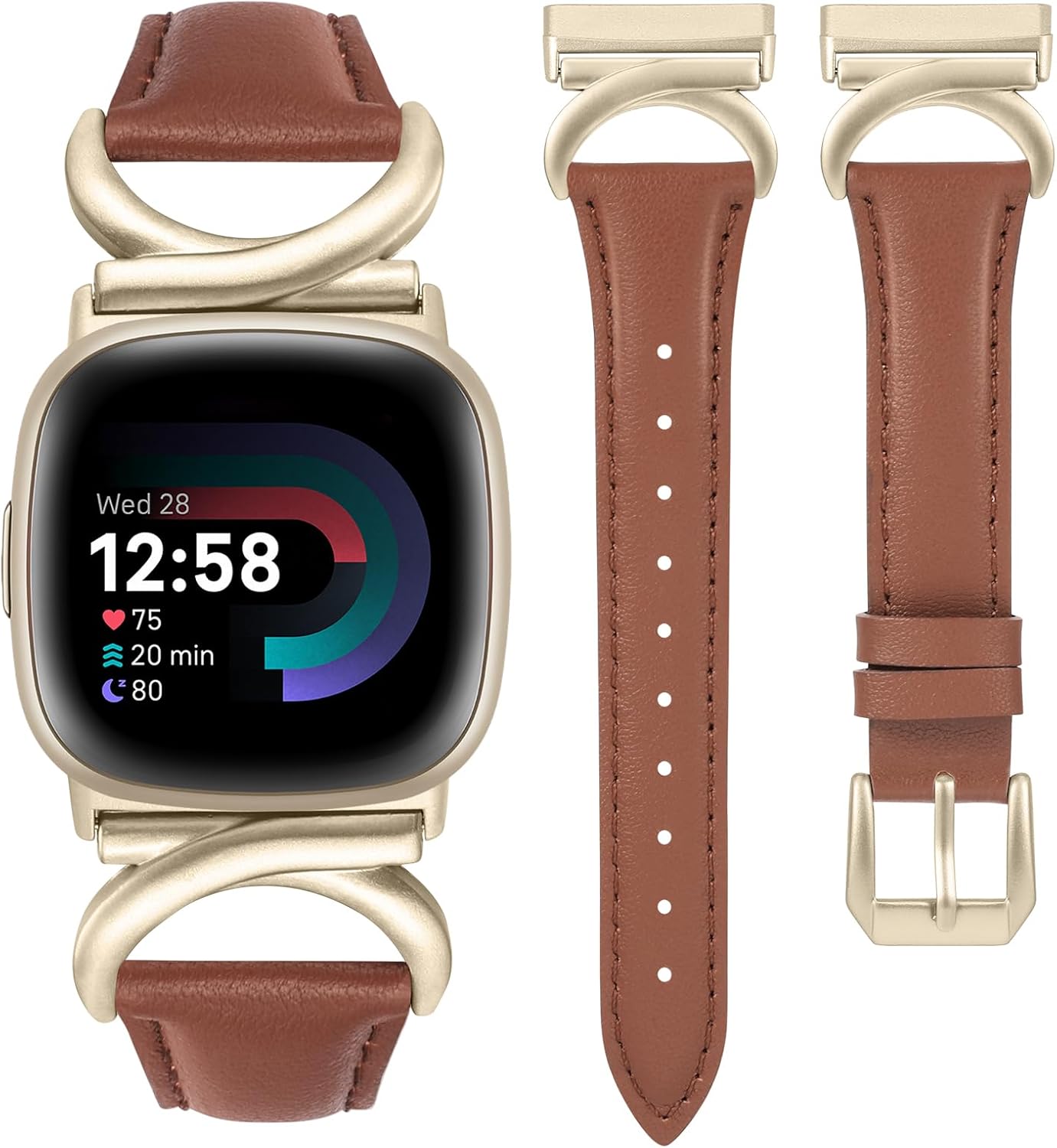 Here’s the rewritten text for SEO (under 60 characters):  
Minyee Leather Bands for Fitbit Versa 4/3, Sense 2 – Slim Metal Buckle  
Let me know if you'd like any adjustments!