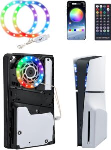 Mcbazel RGB LED Light Strip for PS5/PS5 Slim/PS5 PRO, IR/APP/USB Control