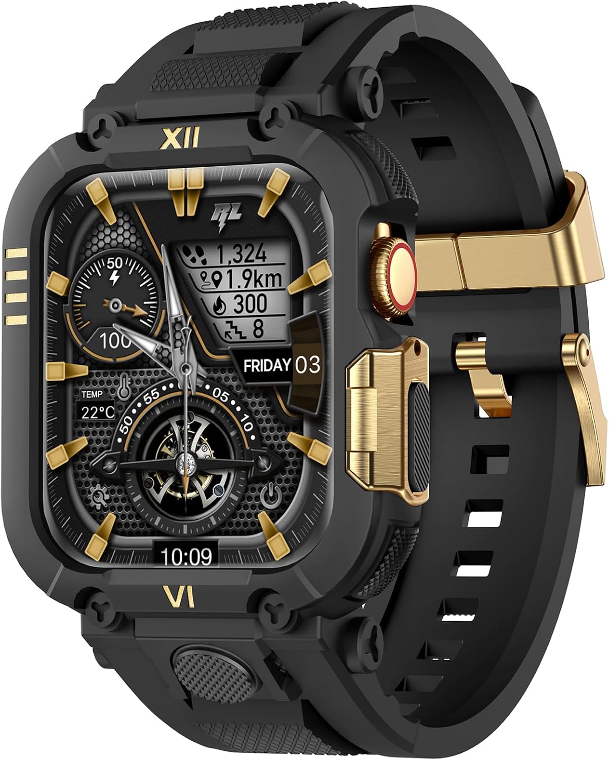 SEO Rewrite:
XYF Bands for Apple Watch 46mm 45mm 44mm 42mm, Rugged Sport Strap for iWatch Series 10 9 8 7 6/SE 5 4 3 2 1