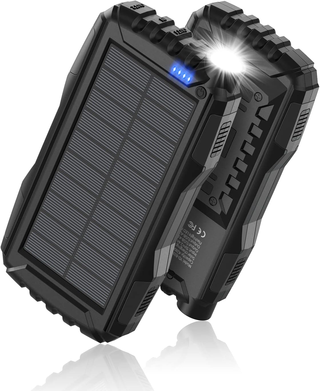 Power-Bank-Solar-Charger - 42800mAh Portable Charger, Fast QC 3.0, Flashlight