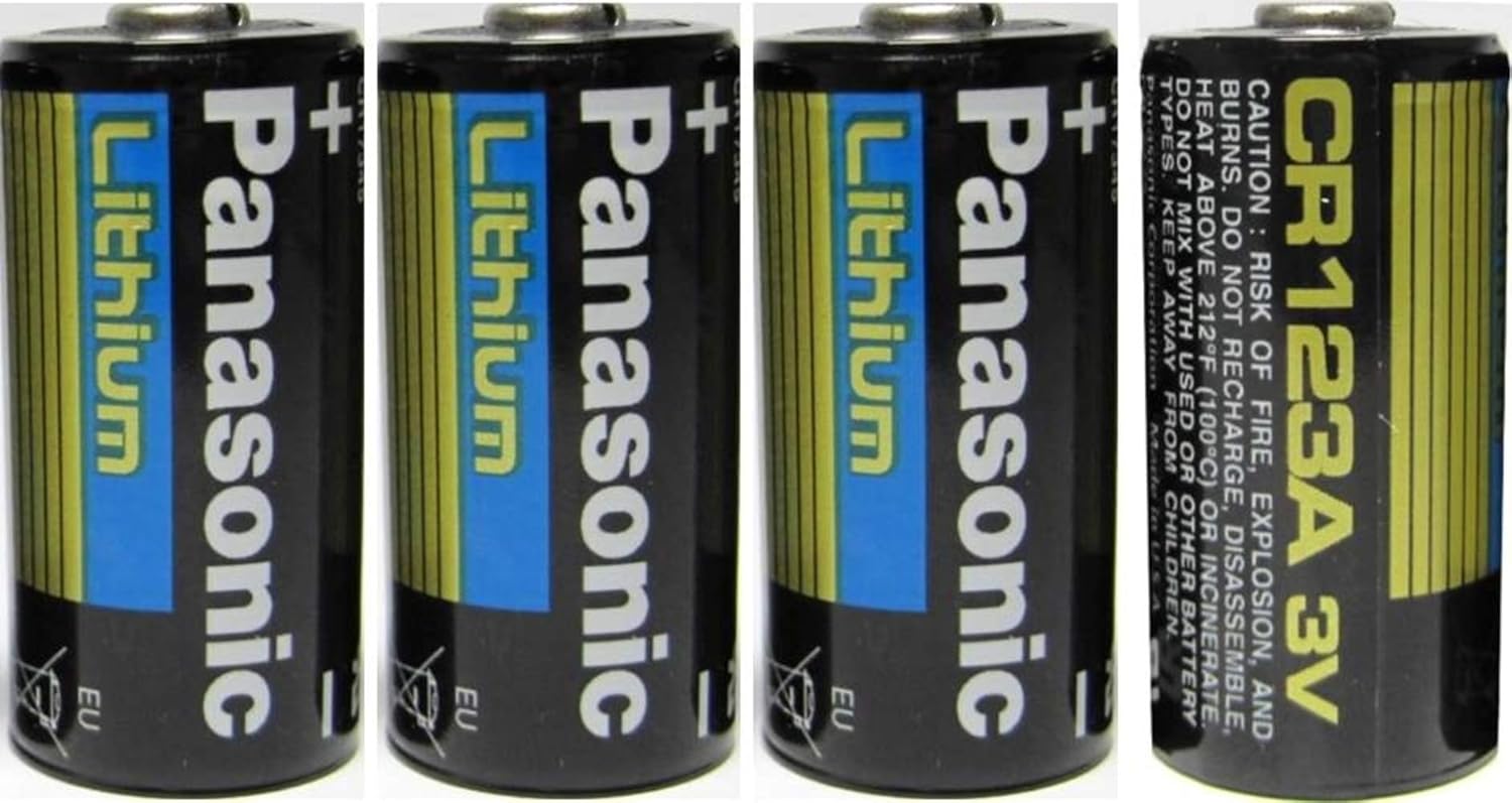 Panasonic CR123A Lithium 3V Photo Battery 4 Pack