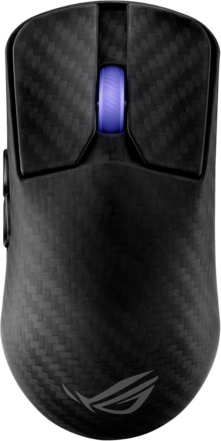 ASUS ROG Harpe Ace Extreme Wireless Mouse, Carbon Fiber, 47g, AimPoint Pro 42K, Optical Switches, Polling Booster, Esports, Black