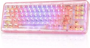 YUNZII X71 Wireless Hot-Swappable Transparent Mechanical Keyboard