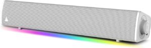 Sound Blaster GS3 White | RGB Gaming Soundbar | SuperWide Tech | USB & Bluetooth 5.4 | PC/Mac