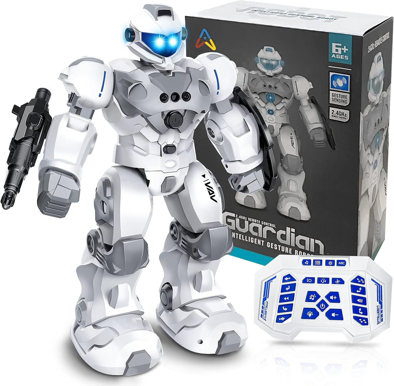 VAV Toys Rechargeable RC Robot for Kids 6-10, Gesture Sensing Programmable Robot Gift