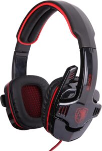 Sades SADES Professional USB PC Gaming Headset with Mic & Remote (SA-901 Black + Red)