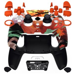 Here’s the rewritten text:  
ExtremeRate Luna Red Shell Set for PS5 Controller BDM-030/040/050, Maple Impact Cover  
Let me know if you'd like any adjustments!