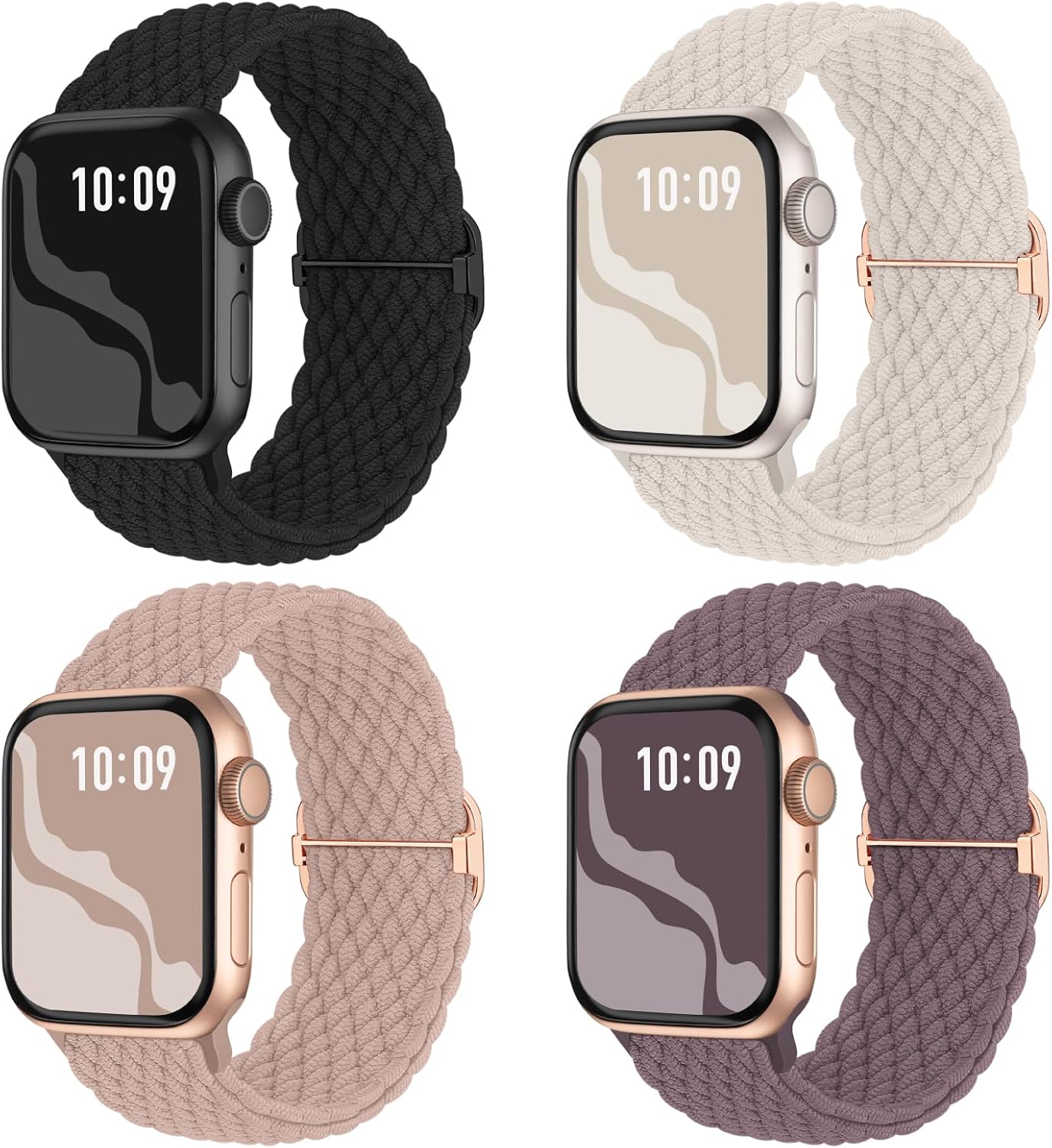 Braided Stretch Solo Loop for Apple Watch 38mm-49mm, iWatch Series 10-2, Ultra/Ultra 2