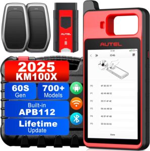 Autel Scanner MaxiIM KM100 (X) Programming Tool, 2025 Same as KM100 KM100E Programmer, OBD Learning for 99% Vehicle, Lifetime Free Update, APB112 Built-in, Car Scan Tool Lite of IM508S IM608 PRO 2