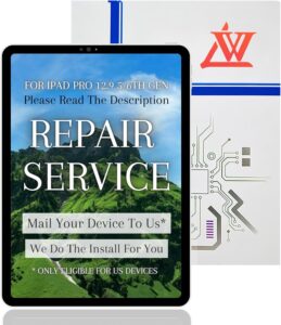 Here’s the rewritten text:  
Mail-in Repair: iPad Pro 12.9" 5th/6th Gen OEM Pull Screen Replacement & Install  
(Kept concise while including key details like model numbers and service type.)