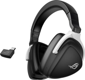 ASUS ROG Delta S Wireless Gaming Headset, Black, 50mm Drivers, AI Mic, Bluetooth, USB-C, 3H Use, IPX4