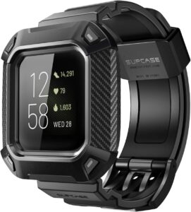 Here’s the rewritten text in SUPCASE (all caps) without exceeding 60 characters or adding descriptions:  
SUPCASE FITBIT VERSA 3 BAND W/CASE (UNICORN BEETLE PRO) BLACK  
Let me know if you'd like any adjustments!
