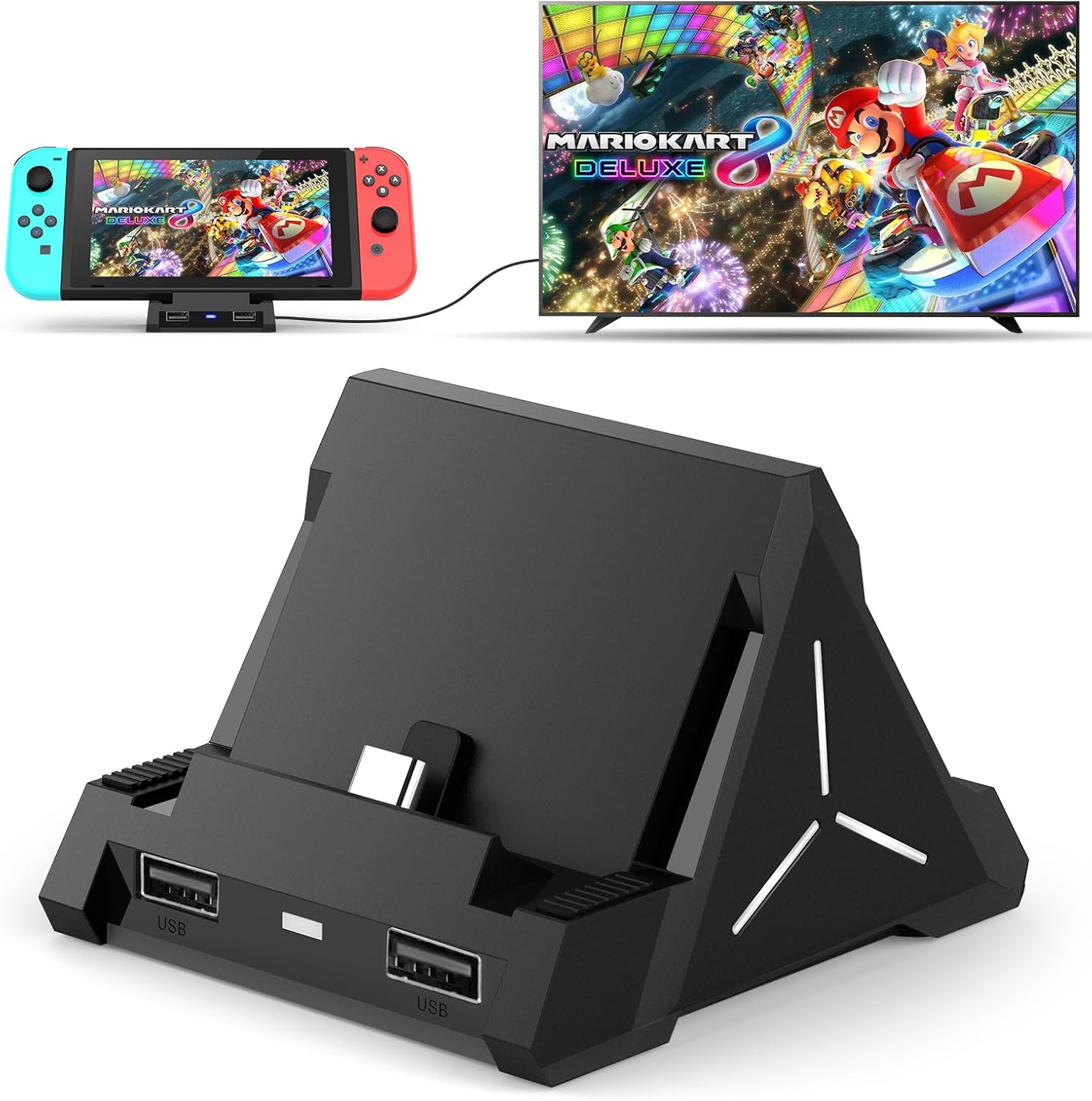 Dock for Nintendo Switch & Switch OLED, 4K HDMI, Type-C, USB Port