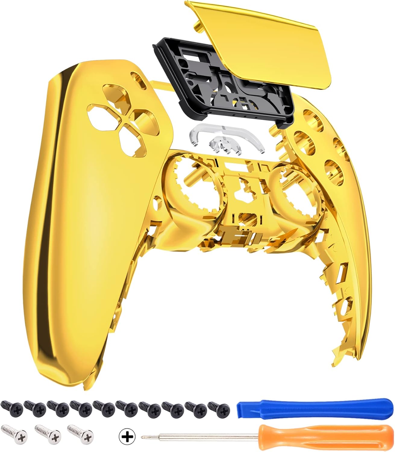 ExtremeRate Chrome Gold Glossy PS5 Touchpad Cover for BDM-010 020 030 040 050
