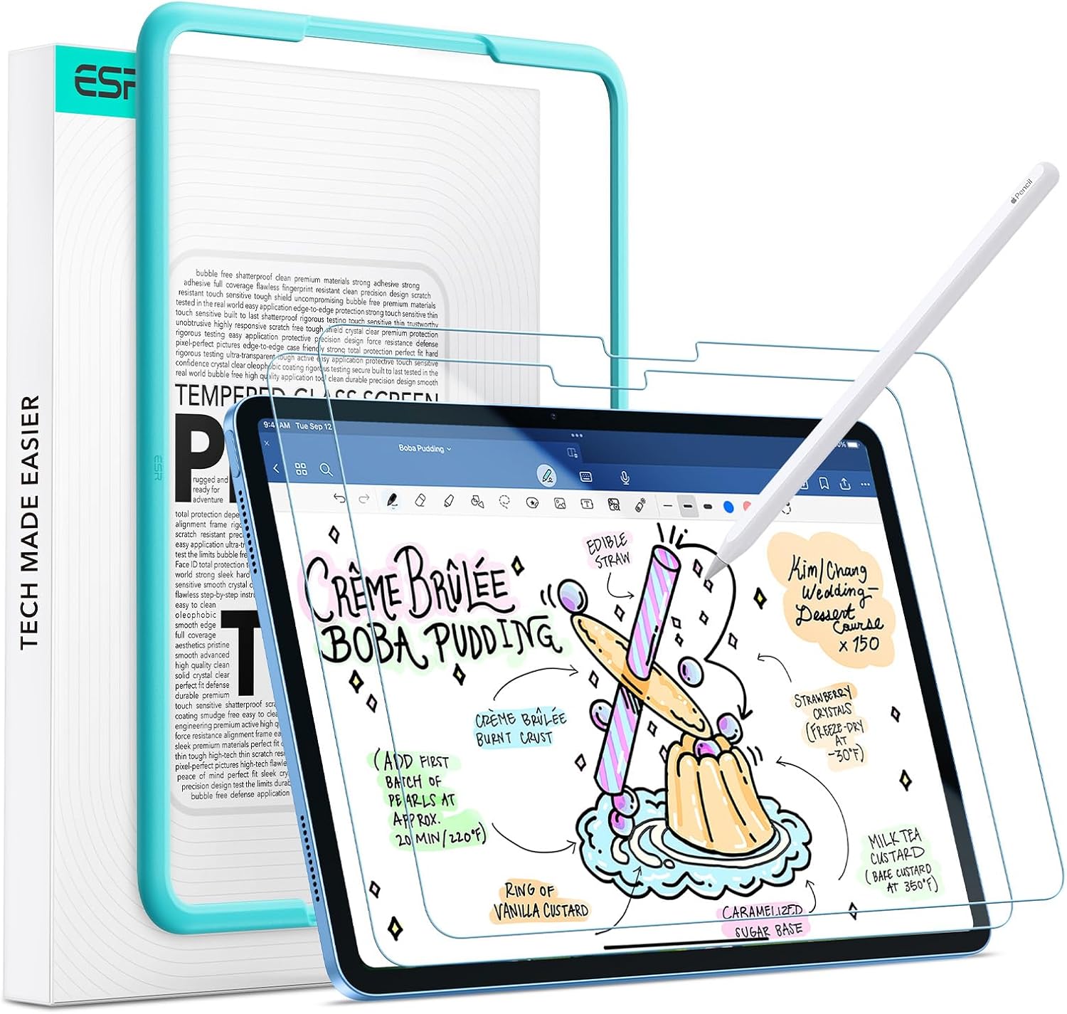SEO Title:
ESR 2 Pack Paper-Feel Screen Protectors for iPad 11th/10th Gen (2025/2022)