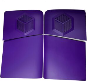 Purple PS5 Slim Digital Edition Faceplate Cover with Cooling Vents – Shockproof, Anti-Scratch, Dustproof ABS Case