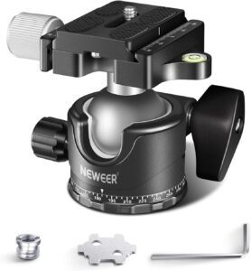 NEEWER Low Profile Ball Head, 36mm Metal Panorama Head, Arca 1/4 Plate, 33lb Load -GM36