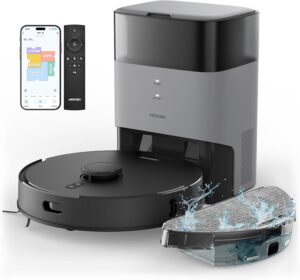 AIRROBO T20+ Robot Vacuum & Mop, Self-Empty, 60-Day, Wi-Fi/Alexa, 180min