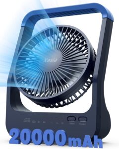 Rechargeable Battery Fan 20000mAh, Camping Tent Fan, USB Desk Fan, 3 Speed