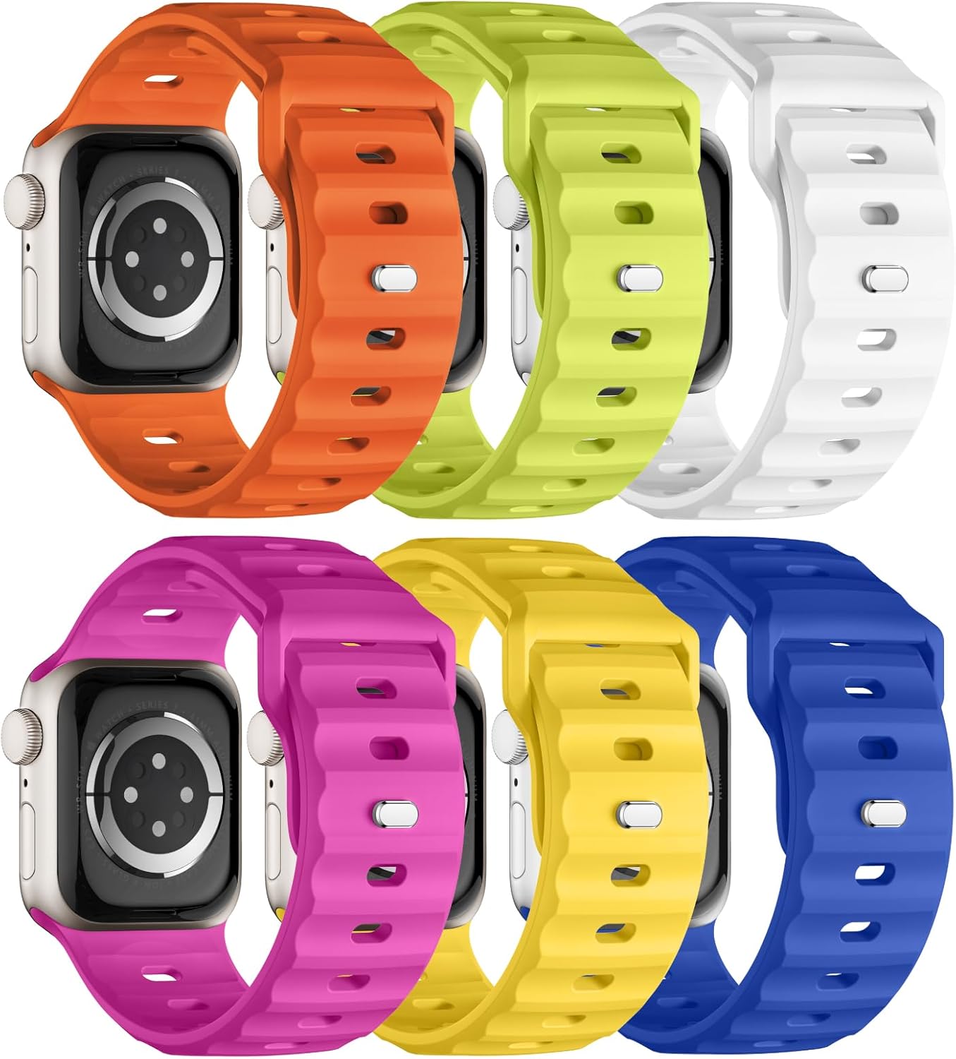 Here’s the rewritten SEO text:  
Sport Bands 6-Pack for Apple Watch Ultra 2, SE, Series 10/9/8/7/6/5/4/3 – 49mm 46mm 45mm 44mm 42mm