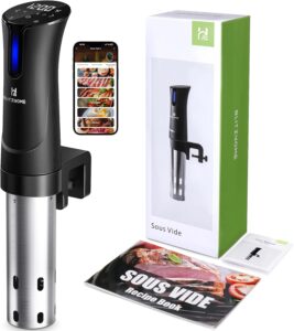 BLITZHOME Sous Vide Cooker, WiFi 1100W Precision Immersion Circulator for Chefs