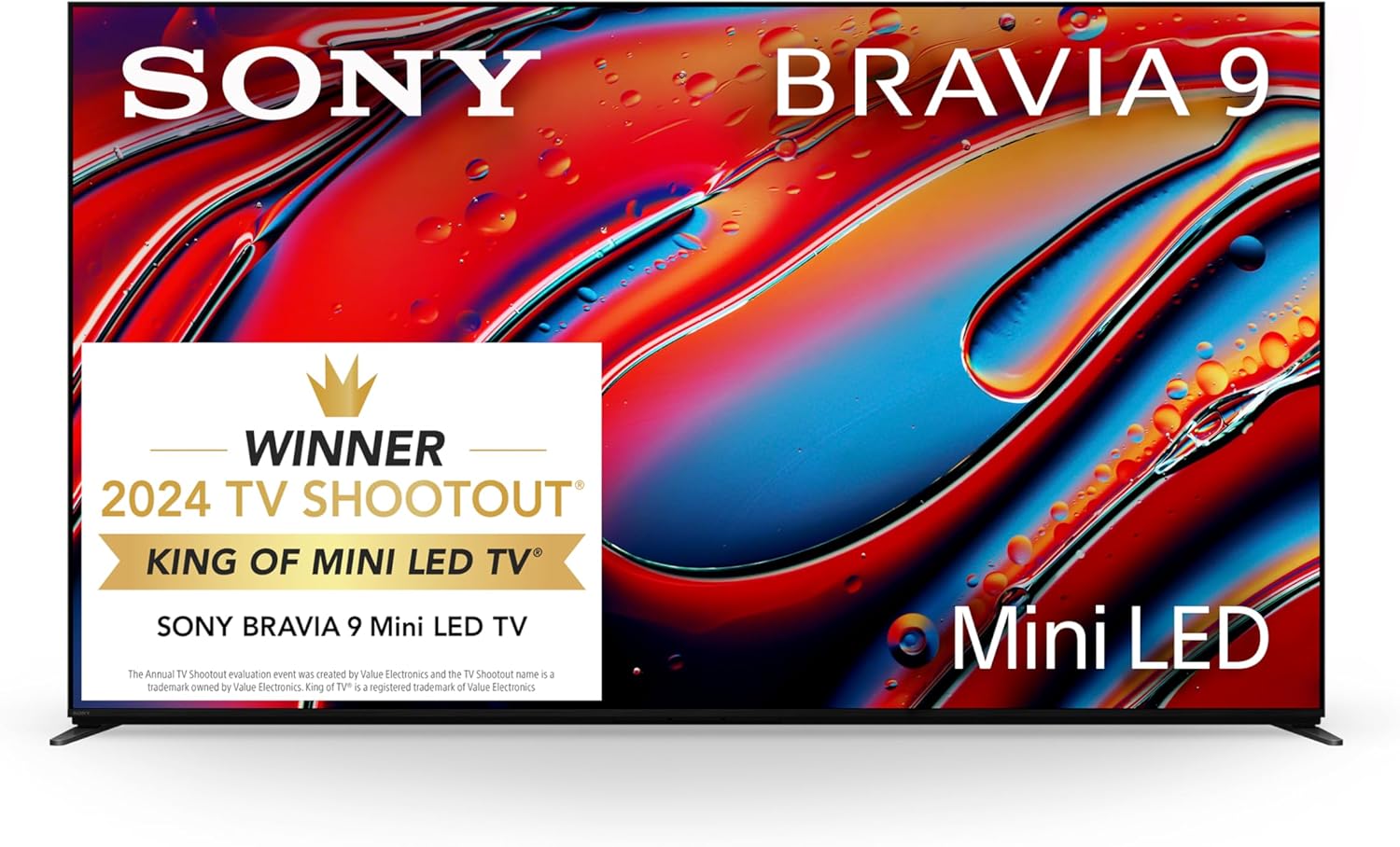 Sony 65 Inch Mini LED 4K BRAVIA 9 Google TV, Dolby Vision, PS5 Ready (K-65XR90)