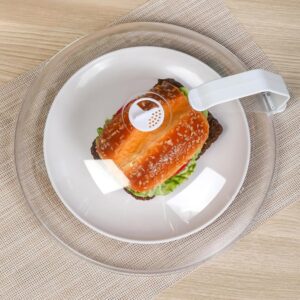 WENWELL 12" Microwave Splatter Cover – BPA-Free, Clear with Handle