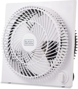 BLACK+DECKER Mini Box Fan 9 Inch Desk Fan BFB09W White
