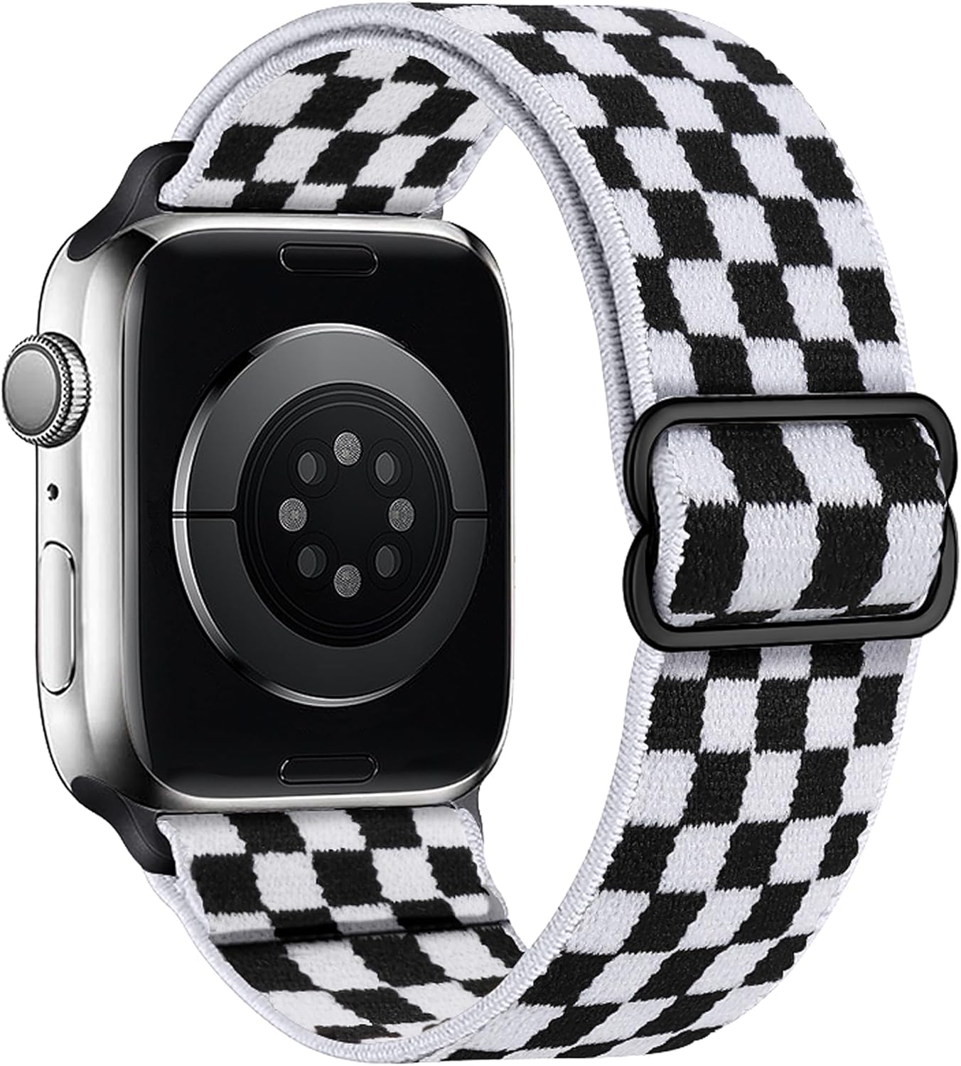 Stretchy Nylon Loop Bands for Apple Watch 38mm-49mm, SE, Ultra, Series 8/7/6/5/4/3/2/1 (Black)