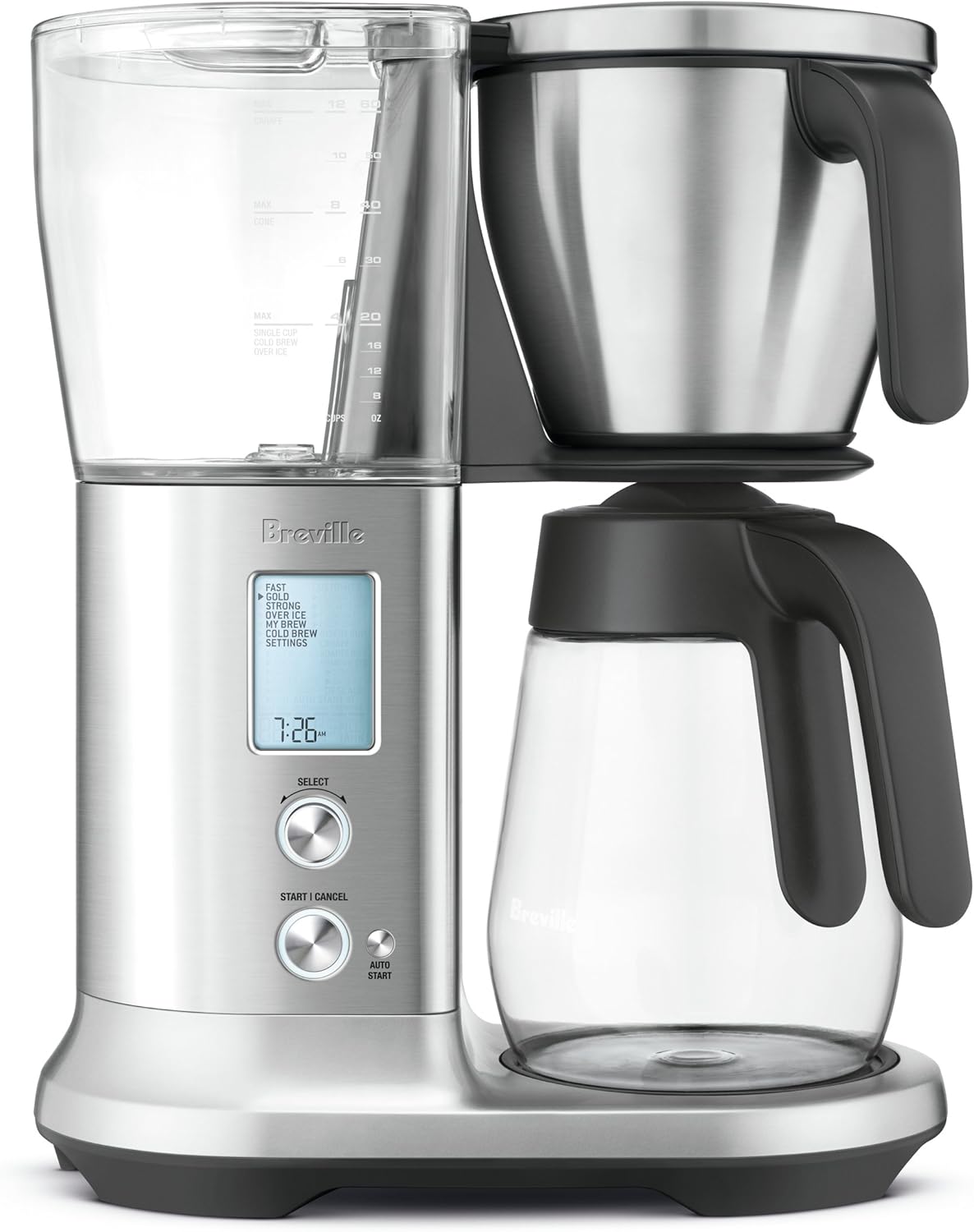 Breville BDC400BSS Precision Brewer Drip Coffee Maker, Stainless Steel, Glass Carafe