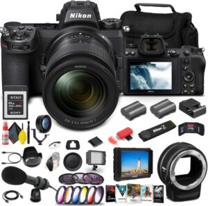 Nikon Z 6II 24.5MP Mirrorless Camera 24-70mm Lens + FTZ Mount + 4K Monitor + 64GB XQD Card + Mic + ENEL15c Battery + Corel Software + Case - Renewed