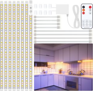 LAFULIT Under Cabinet Lighting Kit - 8 PCS, 2700K Warm White LED Strip Lights