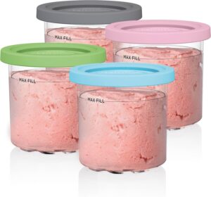 Ninja Creami Pints 4 Pack, Compatible with NC299AMZ & NC300s Series, BPA-Free