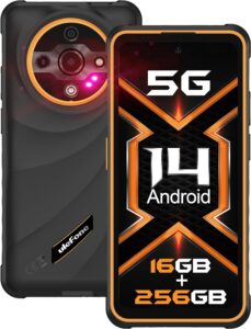 Ulefone Armor X31 Pro 5G, Dimensity 6300, 16+256GB, Android 14, 6.56" 120Hz, 64MP Cam, 6050mAh, NFC, IP68 - Orange