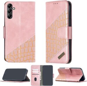 Bark Phone A14 Kids Smartphone Case with Screen Protector, Flip Stand Wallet Cover, Pink