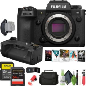 FUJIFILM X-H2S Camera + FT-XH Grip + Corel Suite + 64GB SD Card + More