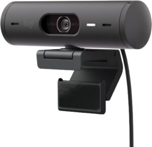 Logitech Brio 501 Full HD Webcam, Auto Light Correction, Noise Reduction Mics, Privacy Cover, USB-C