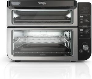 Ninja DCT401 12-in-1 Double Oven with FlexDoor, FlavorSeal, Smart Finish, Stainless Steel