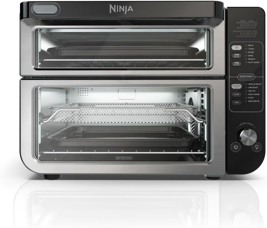 Ninja DCT401 12-in-1 Double Oven with FlexDoor, FlavorSeal, Smart Finish, Stainless Steel